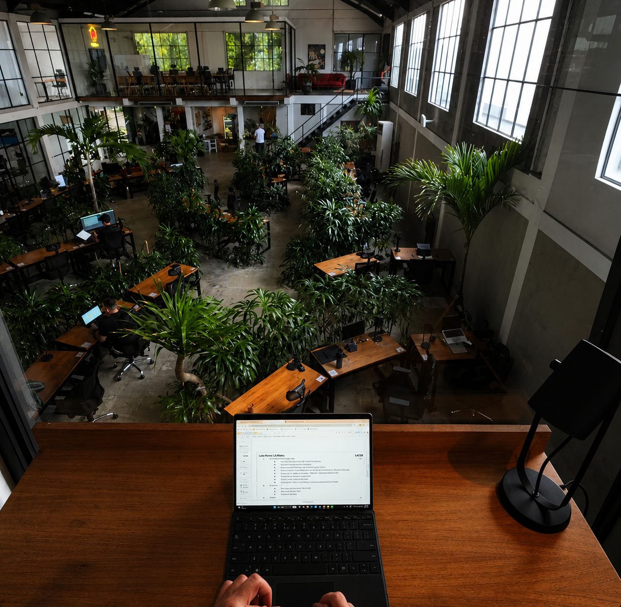 Nebula coworking — from above